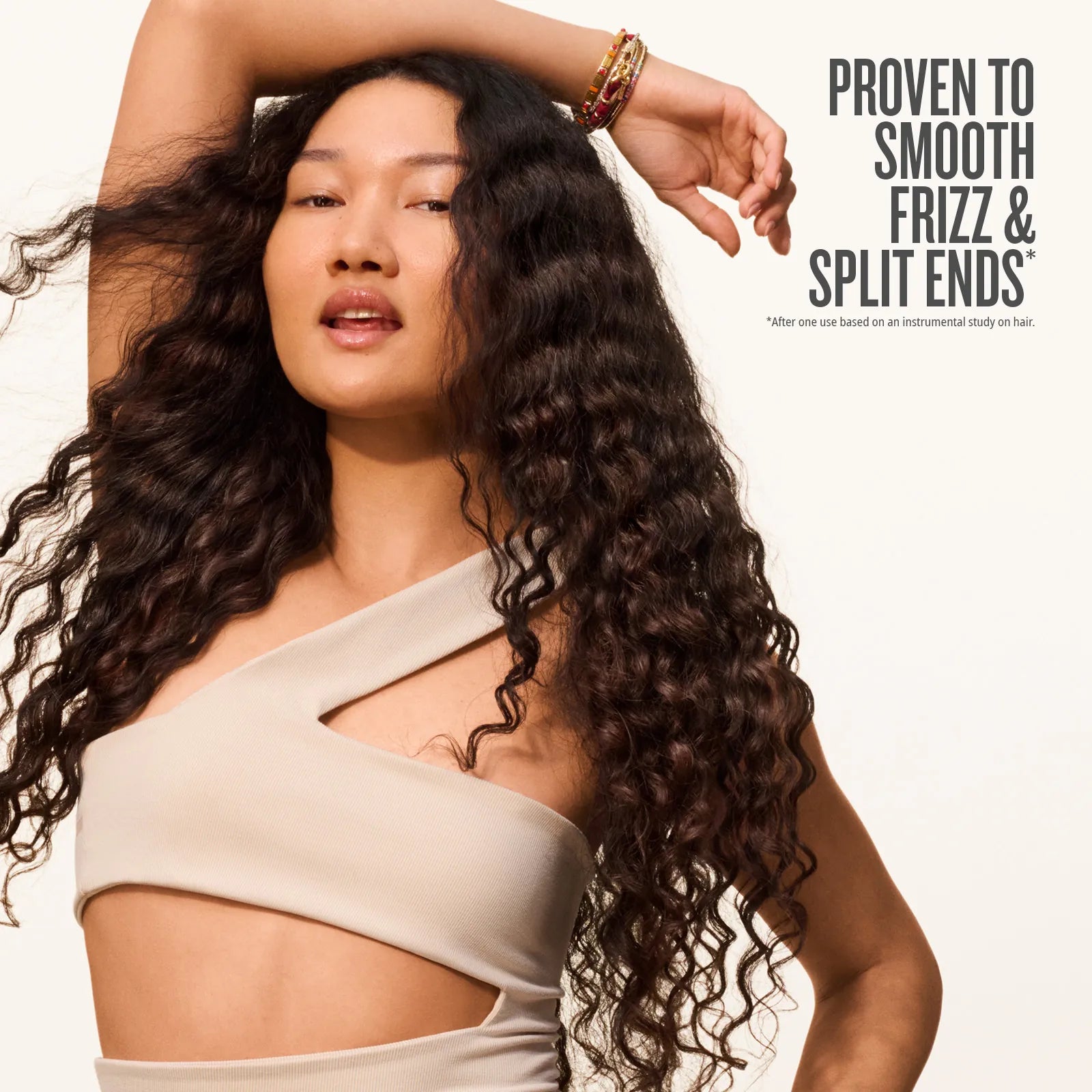 proven to smooth frizz and split ends